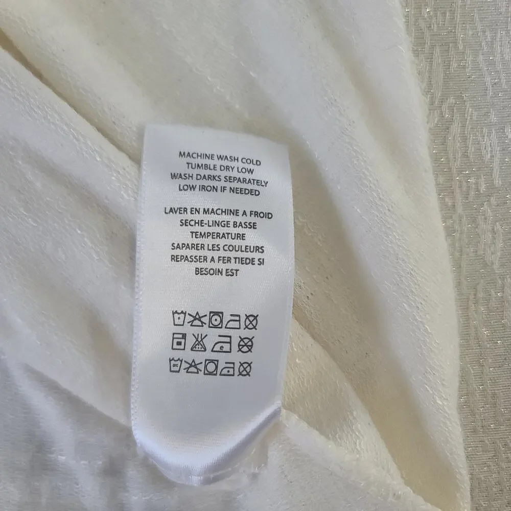 Everleigh poplin sleeveless tunic women's Ivory down top Size Petite small - Picture 6 of 8